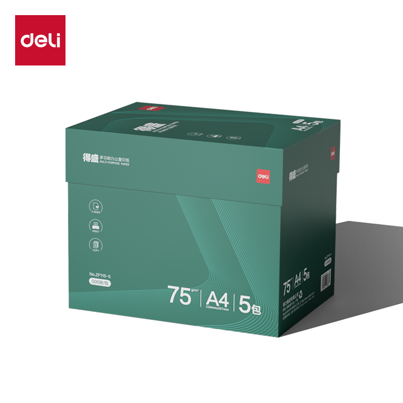 池兆诺ZF115-5得盛复印纸A4-75g-5包(绿色包装)(箱)
